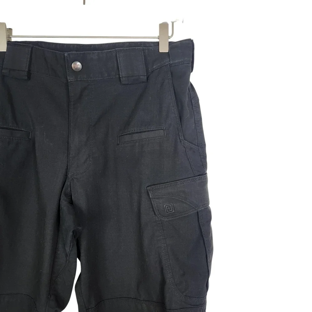 5.11 TACTICAL Stryke Pants Mens 32 Black Cargo Poly Cotton Workwear 74369-019
